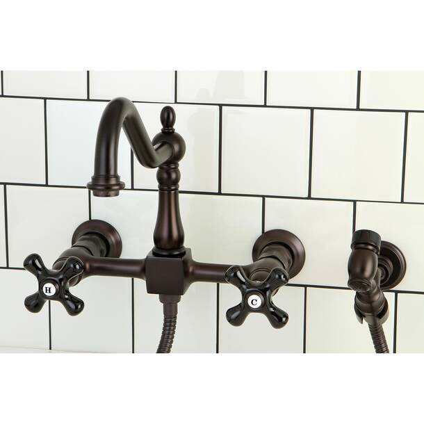 Kingston Brass Duchess Wall Mount Bridge Faucet Wayfair